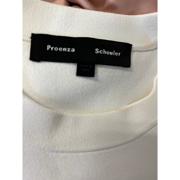 PROENZA SCHOULER Cream Gathered Back Accent Blouse Top Size S - Picture 3 of 4